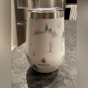 Manna Stainless Steel Stemless Wine Cup - Winter Design - New with tags!